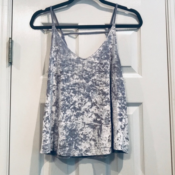 *SOLD* Silver Velvet Tank ⭐️ - Picture 1 of 4